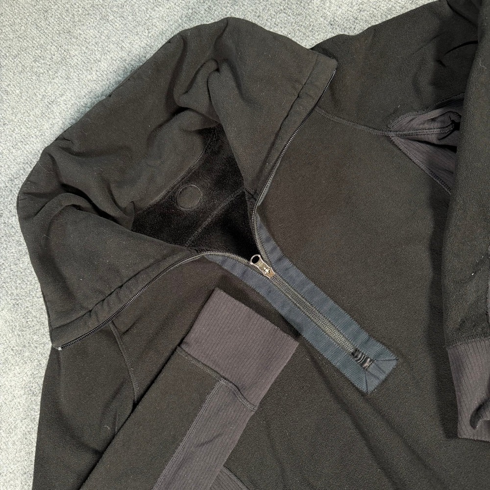Lululemon Black Fleece Half Zip Funnel Neck Pullover Sweatshirt Size 6 #4440